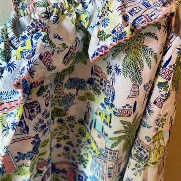 CYNTHIA Rowley Shoulder Dress Caribbean Themed - Size 5‎ - Picture 2 of 4